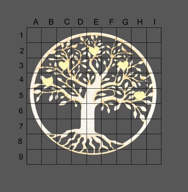 ARBRE DE VIE 28 CM PERSONALISATION 5 PRENOMS 1