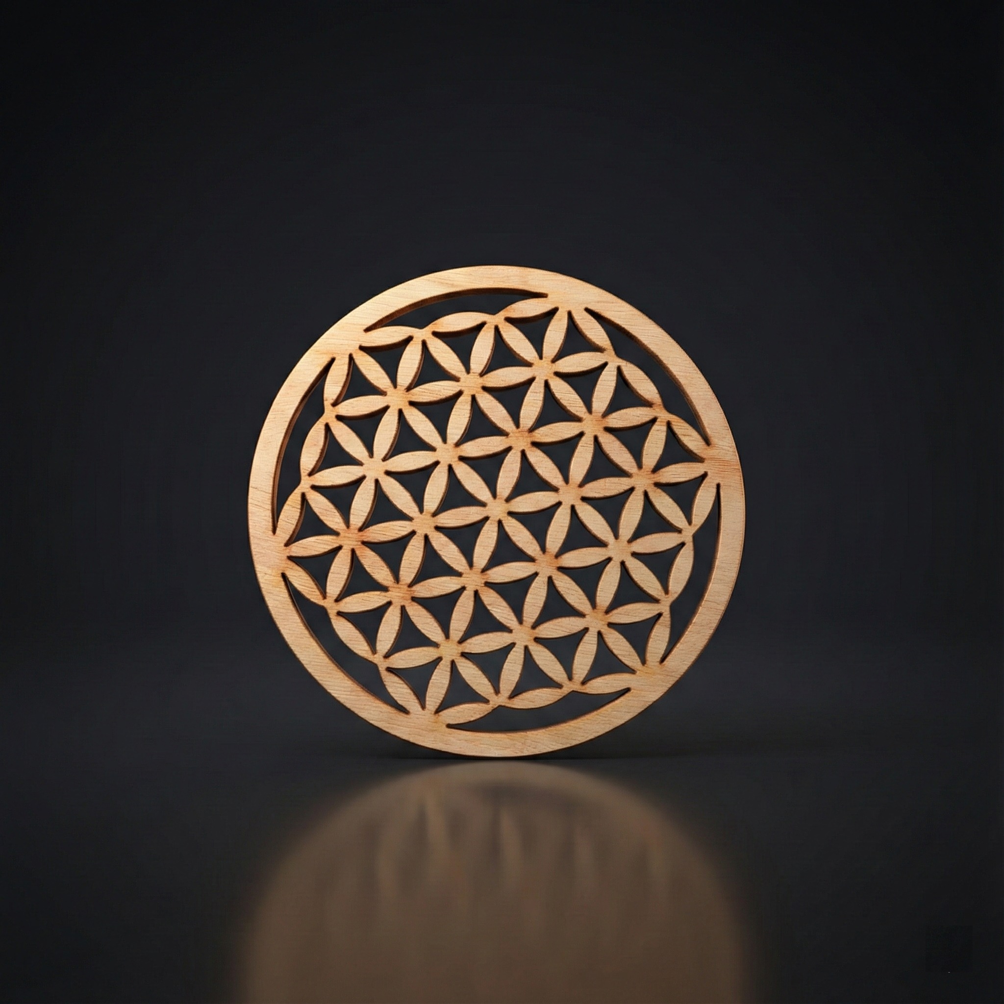 Fleur de vie en bois de peuplier 200 mm de diamètre