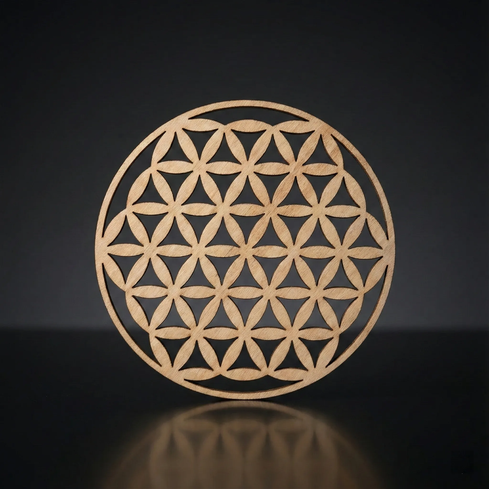 Fleur de vie en bois de peuplier 290 mm de diamètre